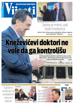 Naslovna strana "Vijesti" za 26. januar