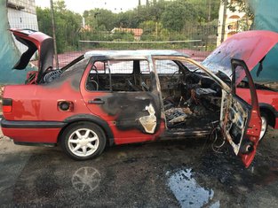 auto požar, Radovići