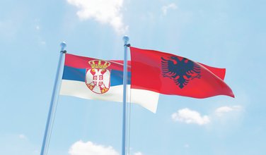 Srbija, Albanija, zastava