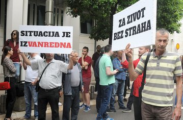 protest napad Olivera Lakić