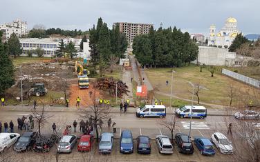 Pogled na gradilište u Baru