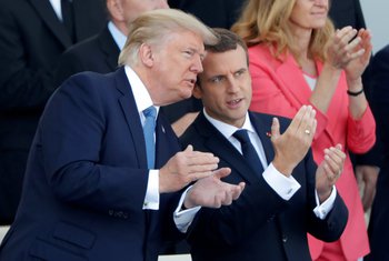 Donald Tramp, Emanuel Makron