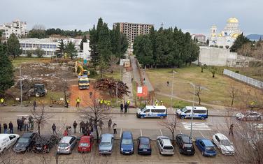 Pogled na gradilište u Baru