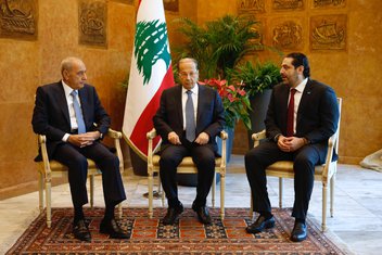Nabih Beri, Mišel Aun, Saad Hariri