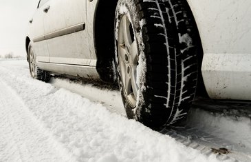 auto, vožnja, snijeg