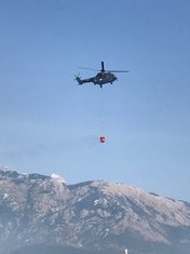 švajcarski helikopter, Tivat požar