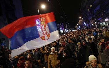 Detalj sa jednog od protesta u Beogradu