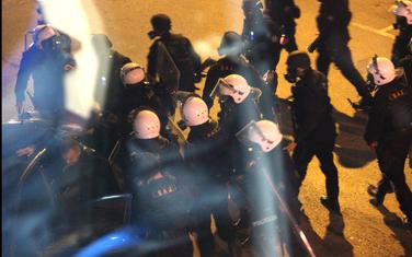 Pripadnici SAJ u noći protesta oktobra 2015. godine