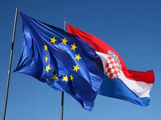 Hrvatska, EU, zastava