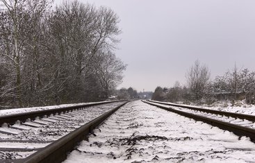 pruga, snijeg
