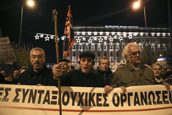 protest penzionera, Grčka
