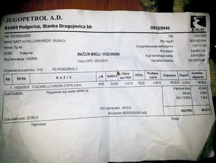 račun za kupovinu cigarilosa, Ministarstvo poljoprivrede