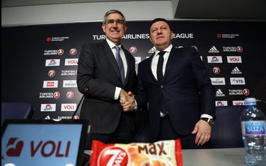 Prvi čovjek Evrolige Đordi Bartomeu i predsjednik Budućnosti Dragan Bokan