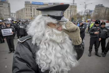 protest policajaca, Bukurešt