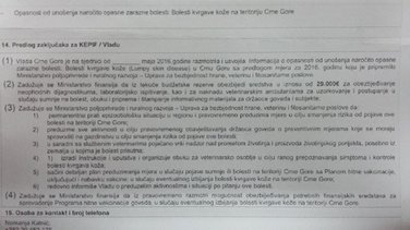 goveda, vakcinacija, dopis