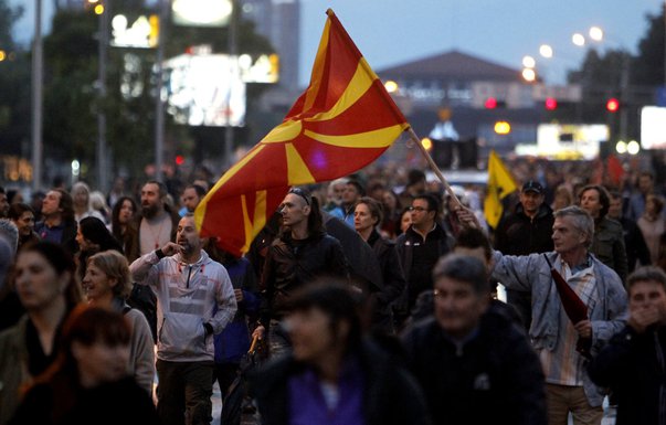 Makedonija, Skoplje, protest