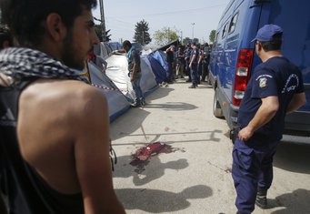 Idomeni, izbjeglice, policija