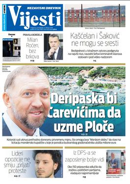 Naslovna strana "Vijesti" za 11. februar