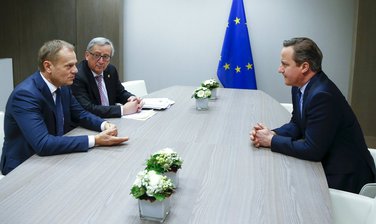Donald Tusk, Žan Klod Junker, Dejvid Kameron