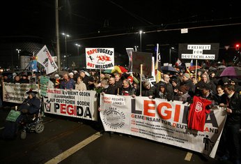 protest protiv izbjeglica Lajpcig