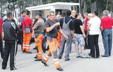 Crnagoraput, radnici protest