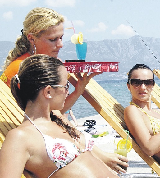 sezona, ljeto, konobar, plaža