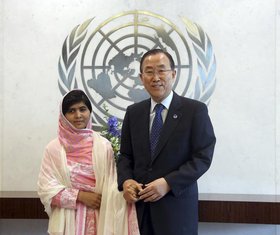 Malala Jusufzai, Ban ki Mun
