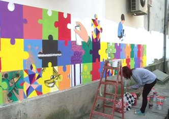 TV Vijesti mural