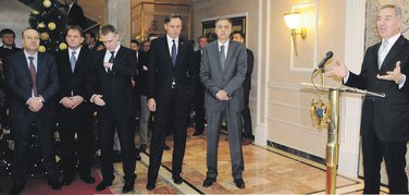 Milo Đukanović sa saradnicima