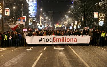 Sa protesta u Beogradu