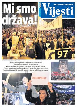 Naslovna strana "Vijesti" za 17. februar
