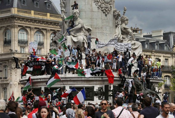 Pariz, izraelska ofanziva, protest