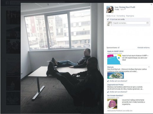 Dejan Čurović, Ivan Siništaj Facebook