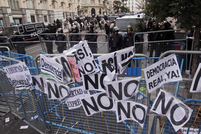 Madrid, protesti