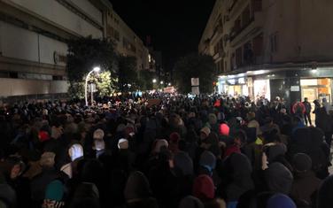 Sa večerašnjeg protesta u Podgorici