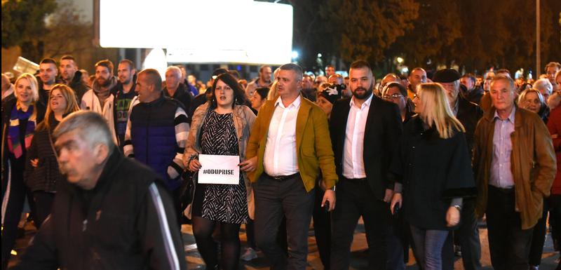 Predstavnici GP Nova ljevica na protestima