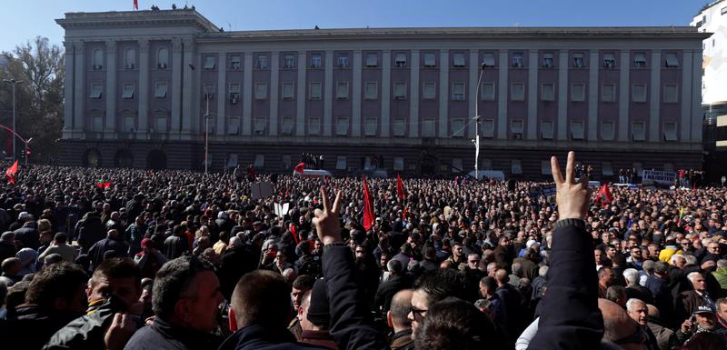 Sa nedavnog protesta u Tirani