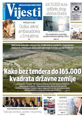 Naslovna strana "Vijesti" 12.3.