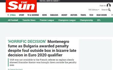 Engleski "The Sun" o meču u Sofiji