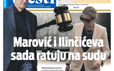 Naslovna strana "Vijesti" za 27. april