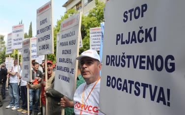 Sa jedne od prethodnih Prvomajskih protestnih šetnji