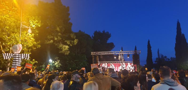 Sa večerašnjeg protesta u Podgorici
