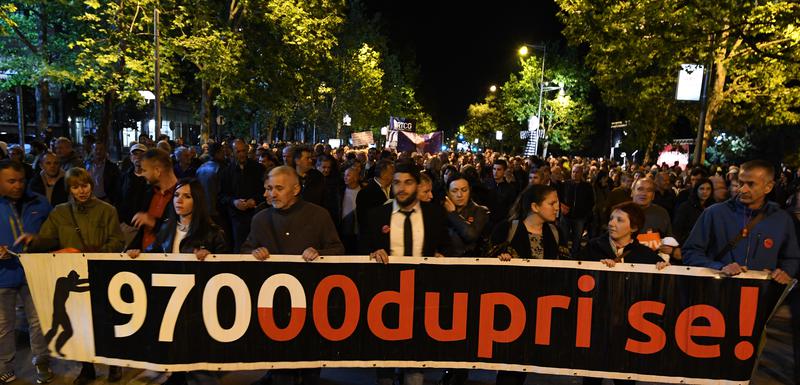 Sa protesta u Podgorici: Ilustracija