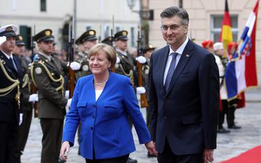 Njemačka kancelarka Angela Merkel i hrvatski premijer Andrej Plenković