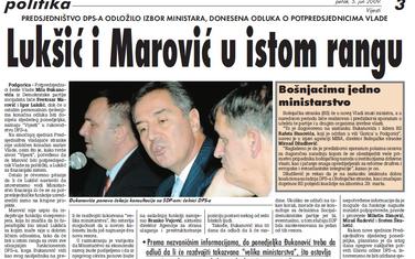 "Vijesti", 5. jun 2009.