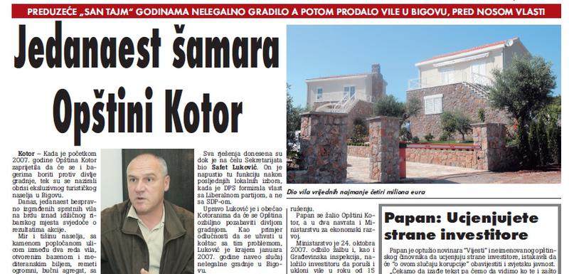 Vijesti, 11. jun 2009.