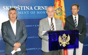 DF pres, Predrag Bulatović, Milutin Đukanović i Koča Pavlović