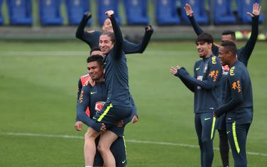 Dobra atmosfera pred finale: Brazilci na treningu