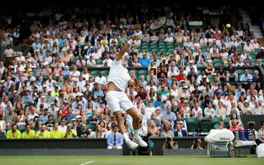 Federer na meču sa Beretinijem