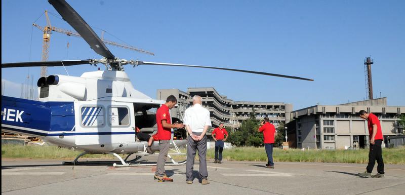 Helidrom Kliničkog centra tokom ranijeg transporta povrijeđene planinarke -